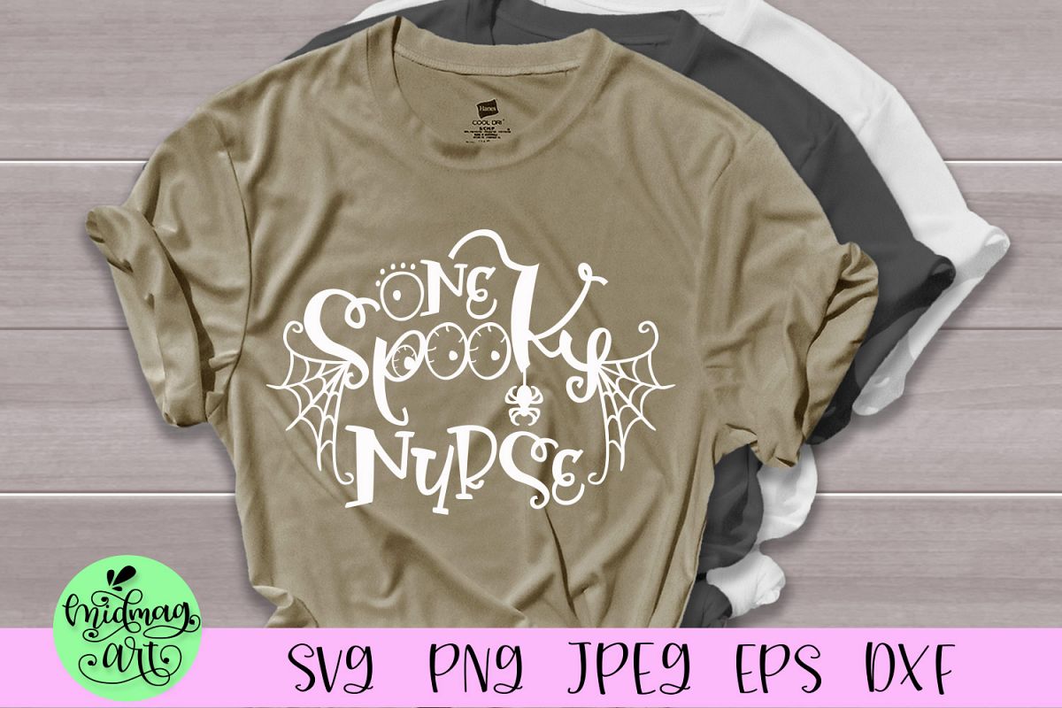 One spooky nurse svg, nurse halloween svg example image 1