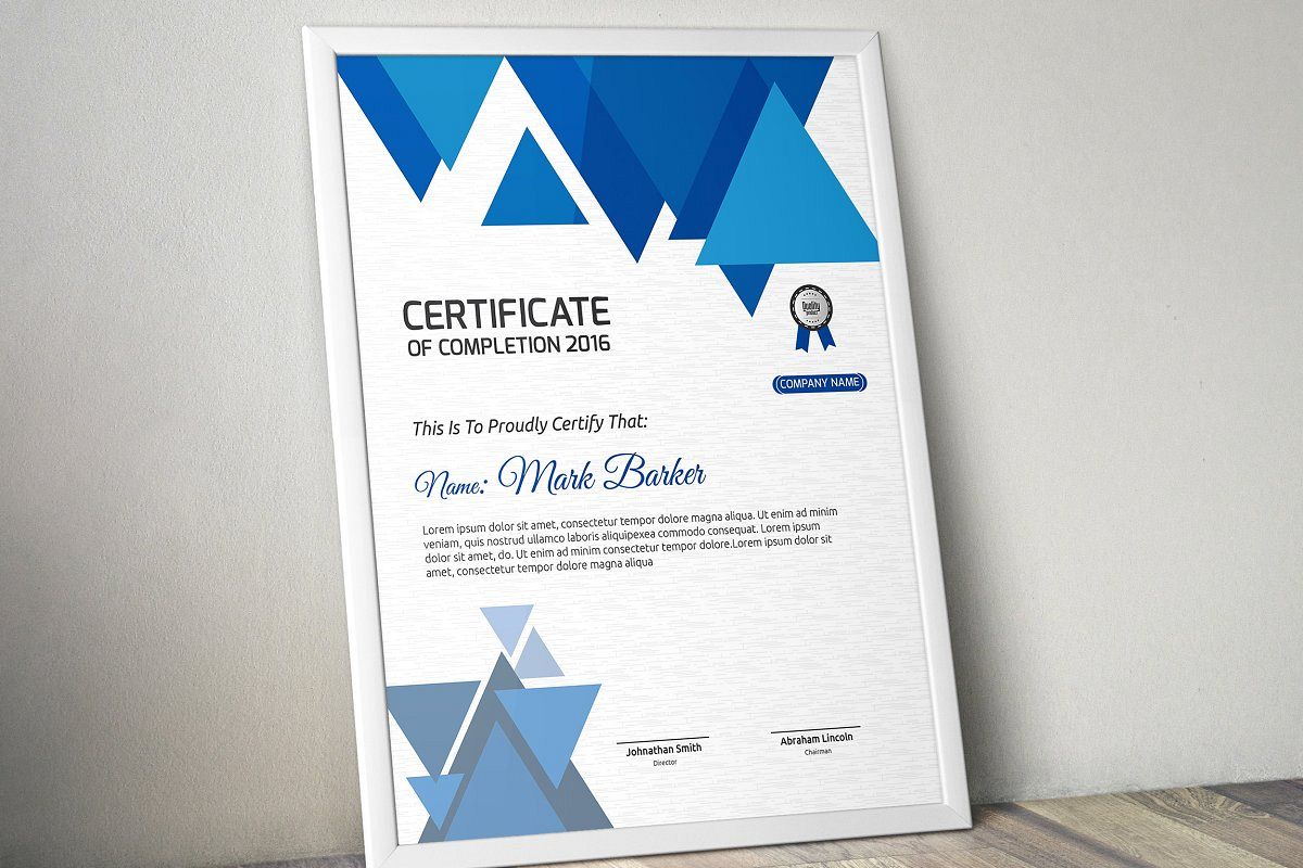 Certificate example image 1