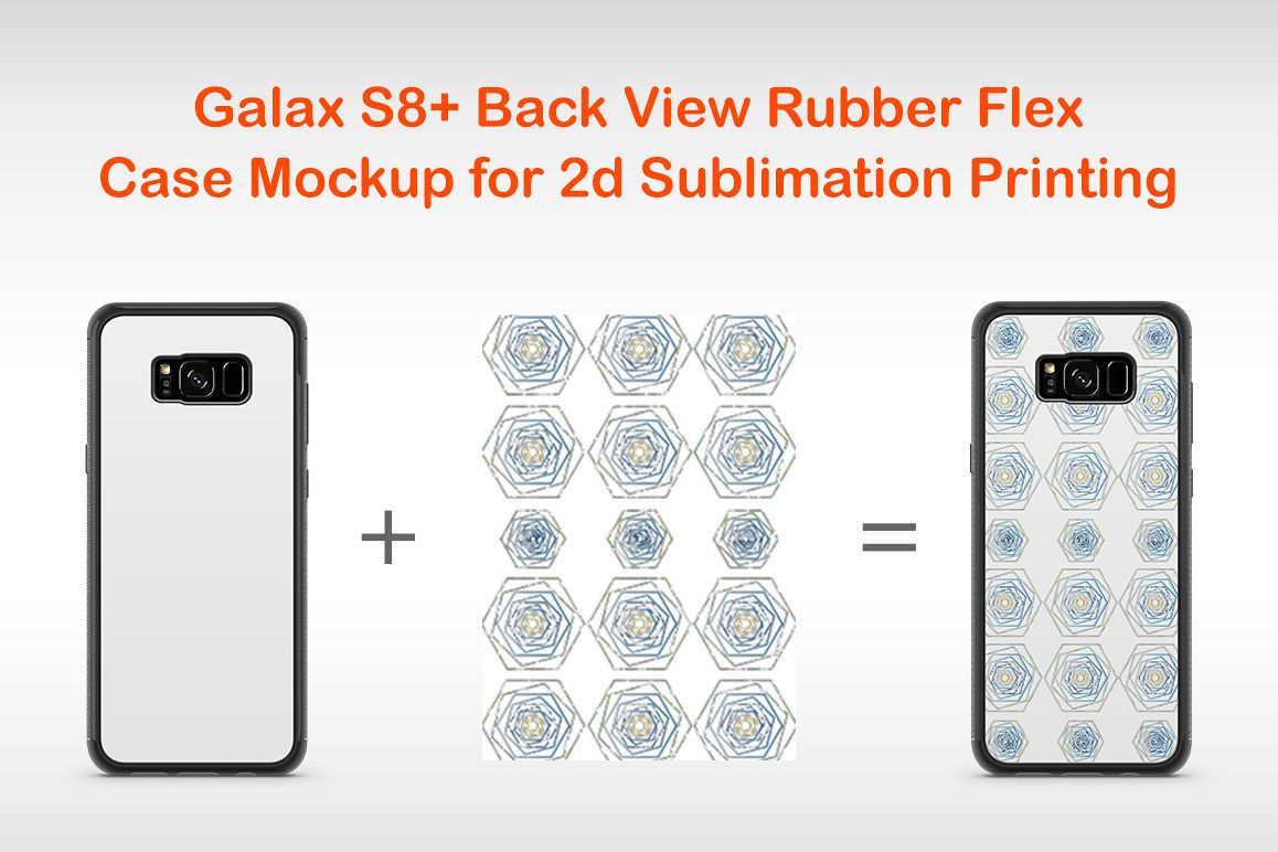 Galaxy S8 2d Rubber Flex Case Design Mockup Back example image 1