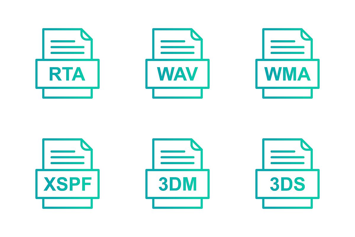 Set Of File Formats Icons example image 1