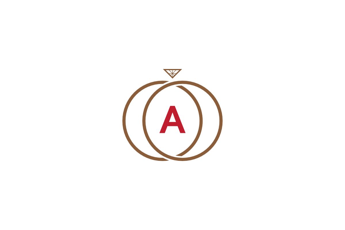 a letter ring diamond logo example image 1