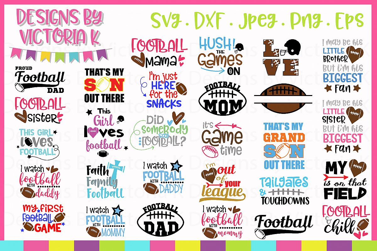 Football Bundle, American Football SVG Cut Files example image 1