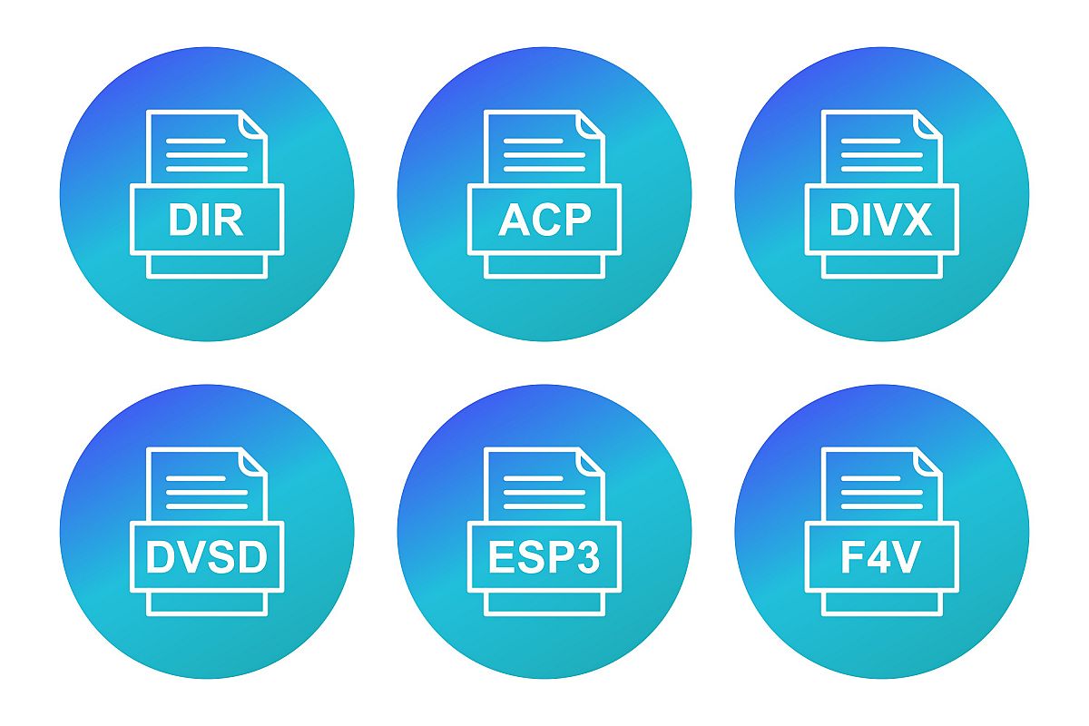 Set Of File Formats Icons example image 1