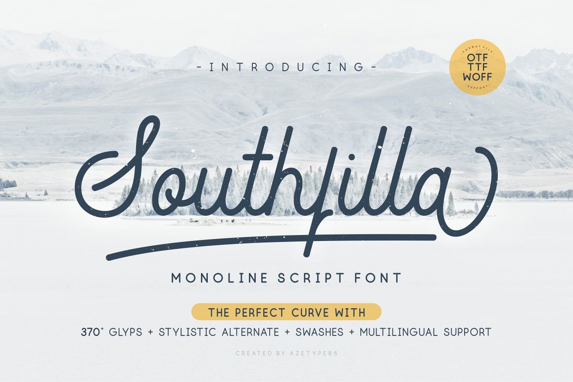 Southfilla Monoline Script Font example image 1