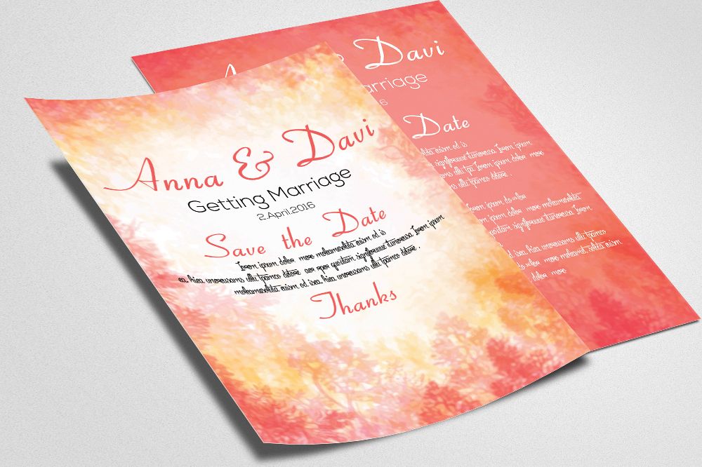Double sided Invitation Cards example image 1