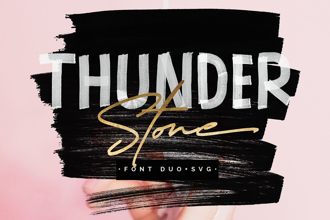Thunder Stone Font Duo OpenSVG example image 1