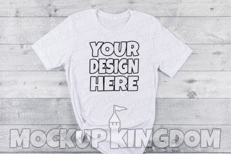 Unisex Crew Neck Shirt Mockup, Bella Canvas Mockup example image 1