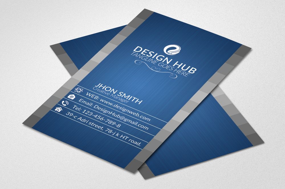 Vertical Business Card Template example image 1