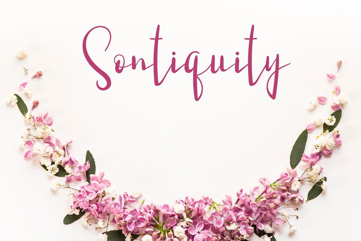 Sontiquity Script Font example image 1