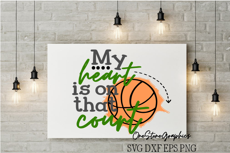 Basketball My heart is on that court example image 1