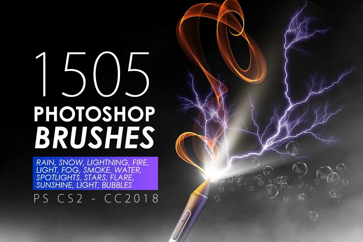 1505 Visual Effect Photoshop Brushes example image 1