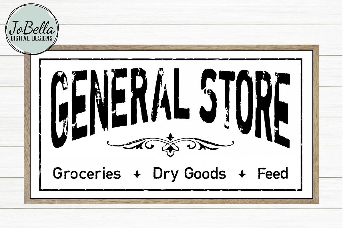 Distressed General Store SVG and Printable Farmhouse Design example image 1