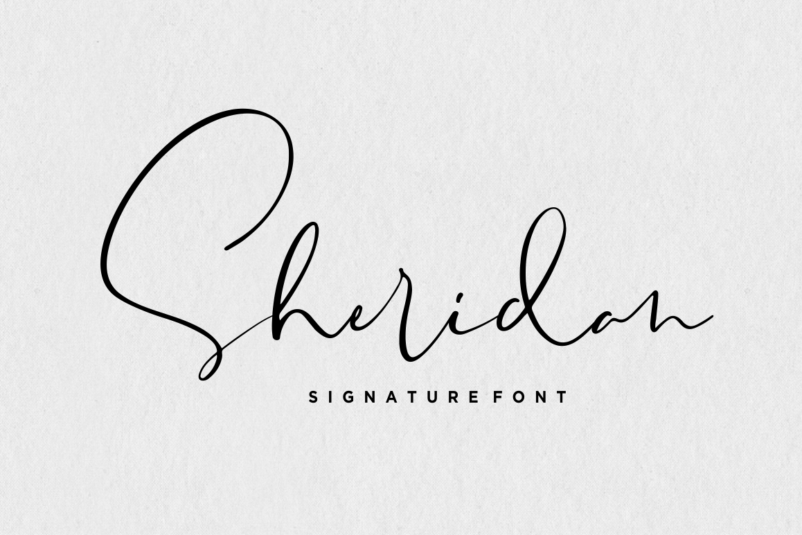 Sheridan - Signature Font example image 1