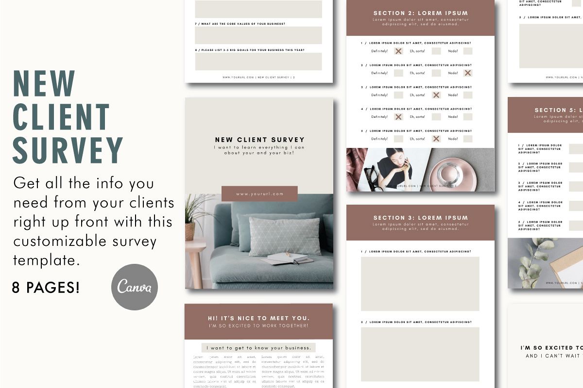 New Client Survey Template Client Questionnaire