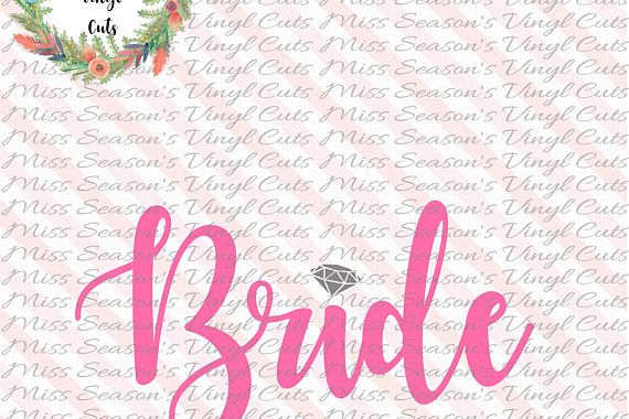 Bride SVG Engagement SVG, DXF, Eps, Png Wedding example image 1