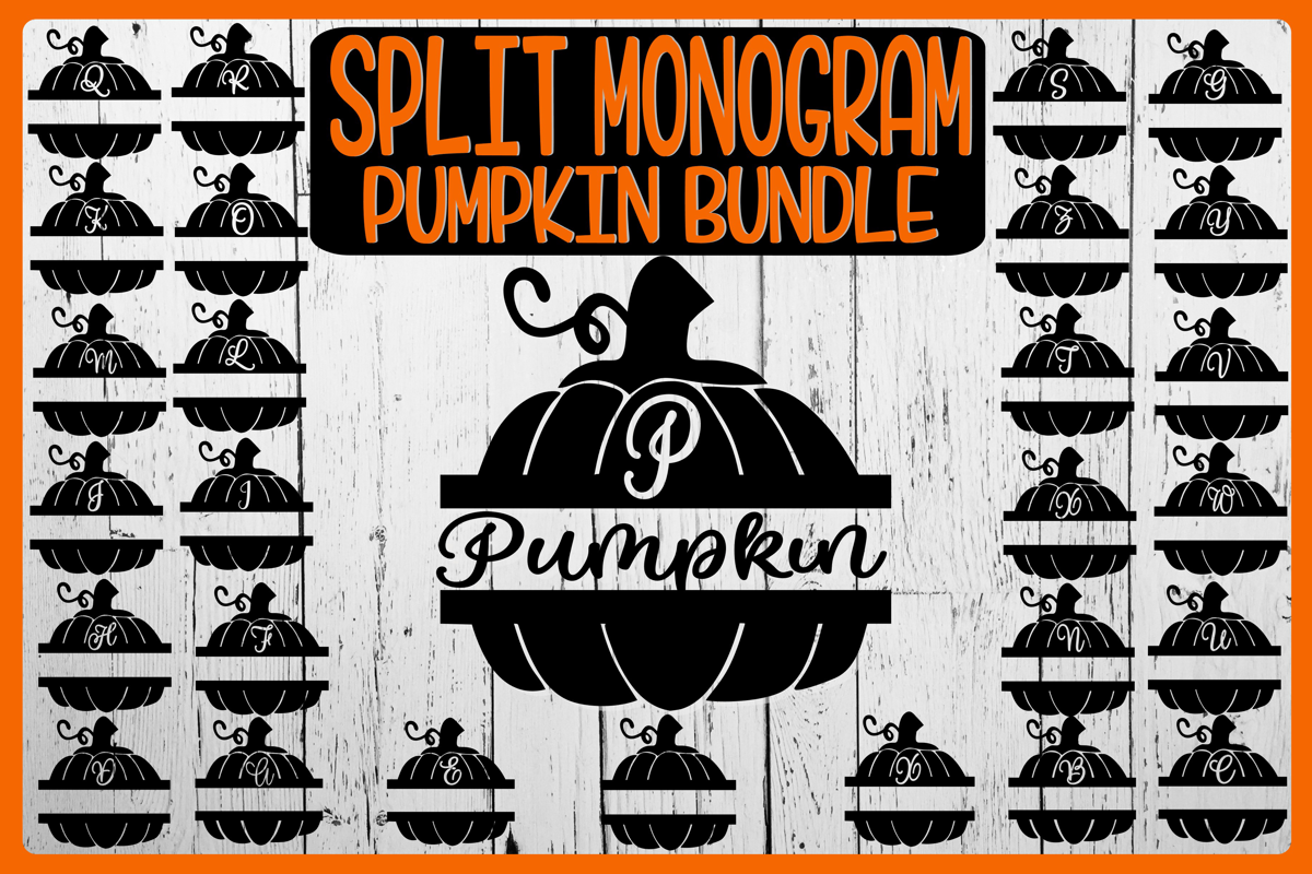 Download Pumpkin Split Monogram Svg Png Eps Dxf 26 Designs