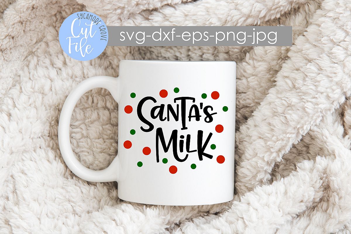 Santa's Milk | Christmas SVG example image 1