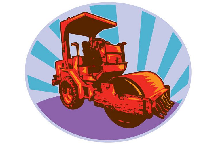 road roller construction equipment example image 1