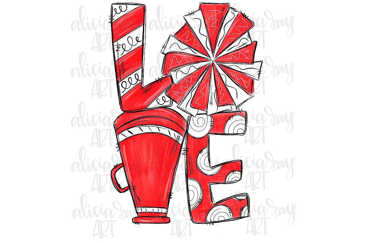 Cheer Love Powder Red and White example image 1