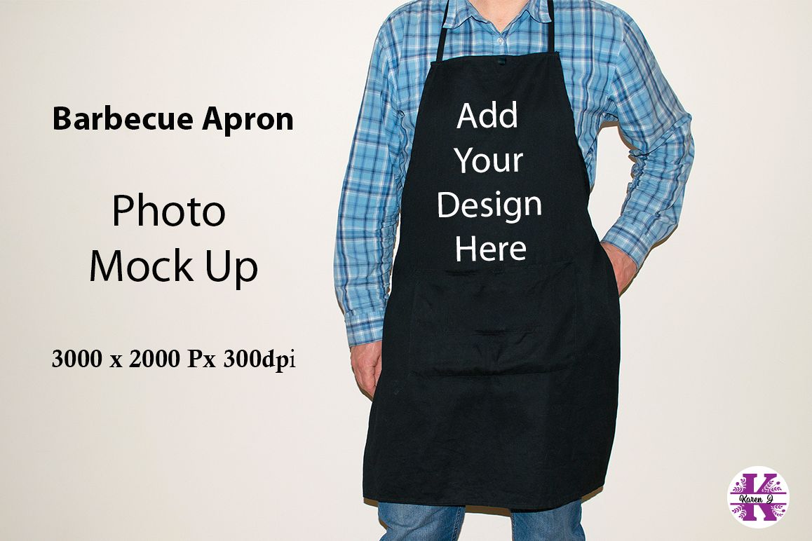 Barbecue Apron Photo Mock UP example image 1