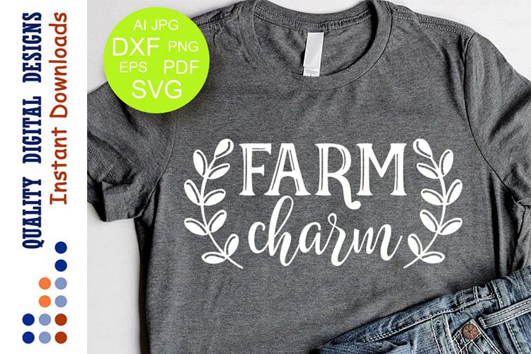 Farm Charm SVG Rustic Farm SVG example image 1