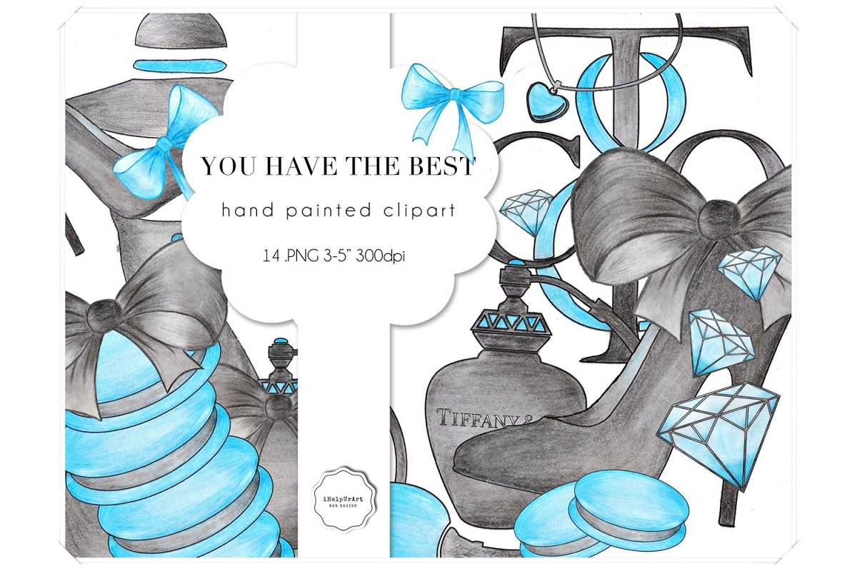 Hand Painted Fashion Clipart example image 1