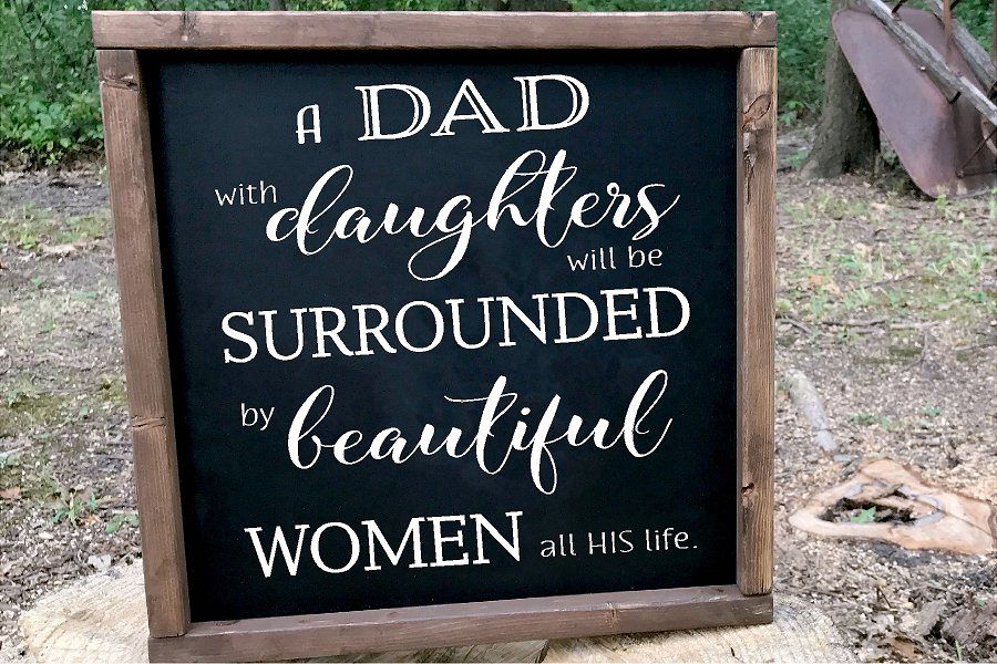 A Dad With Daughters Surrounded Beautiful Women SVG example image 1