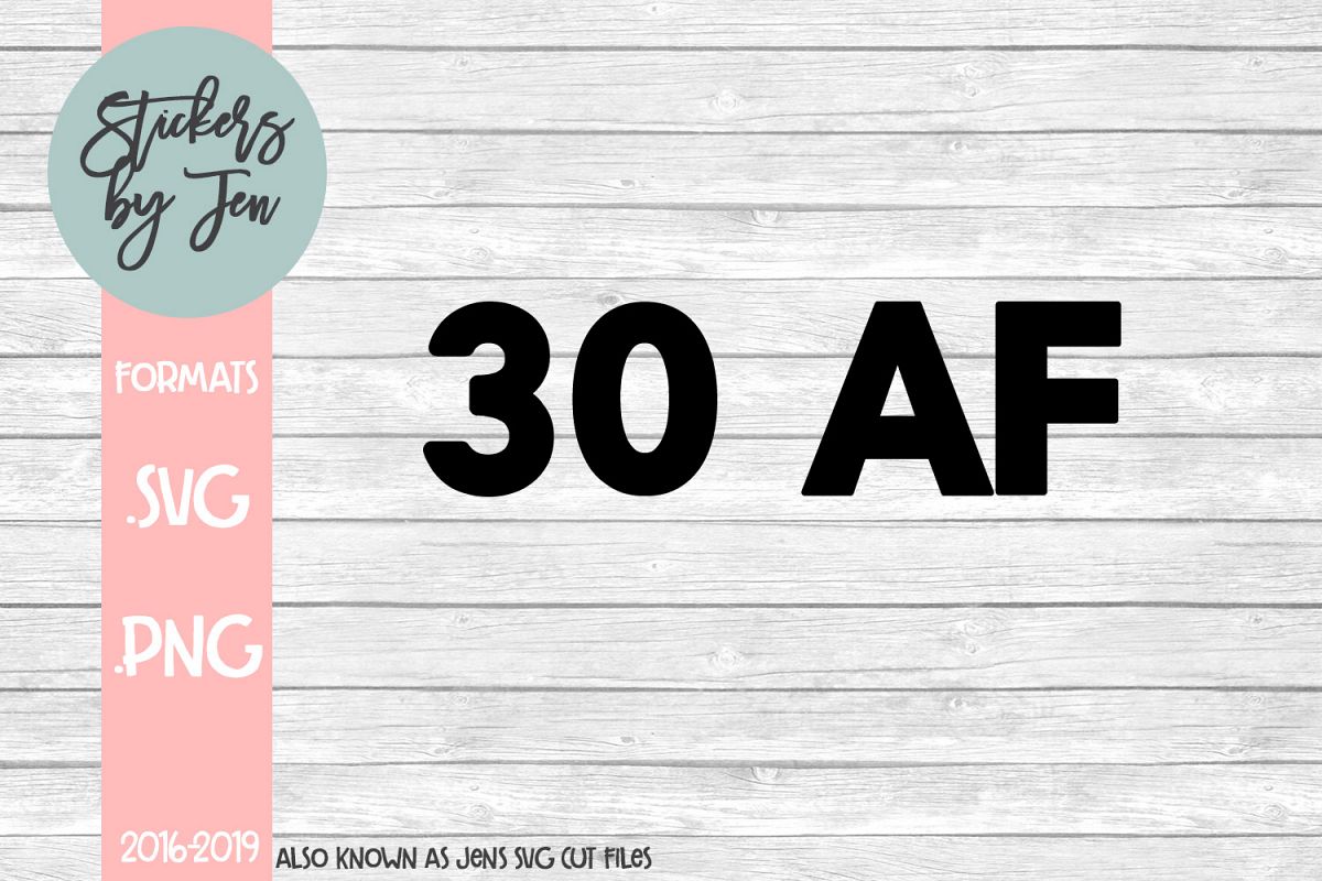 30 AF SVG Cut File example image 1