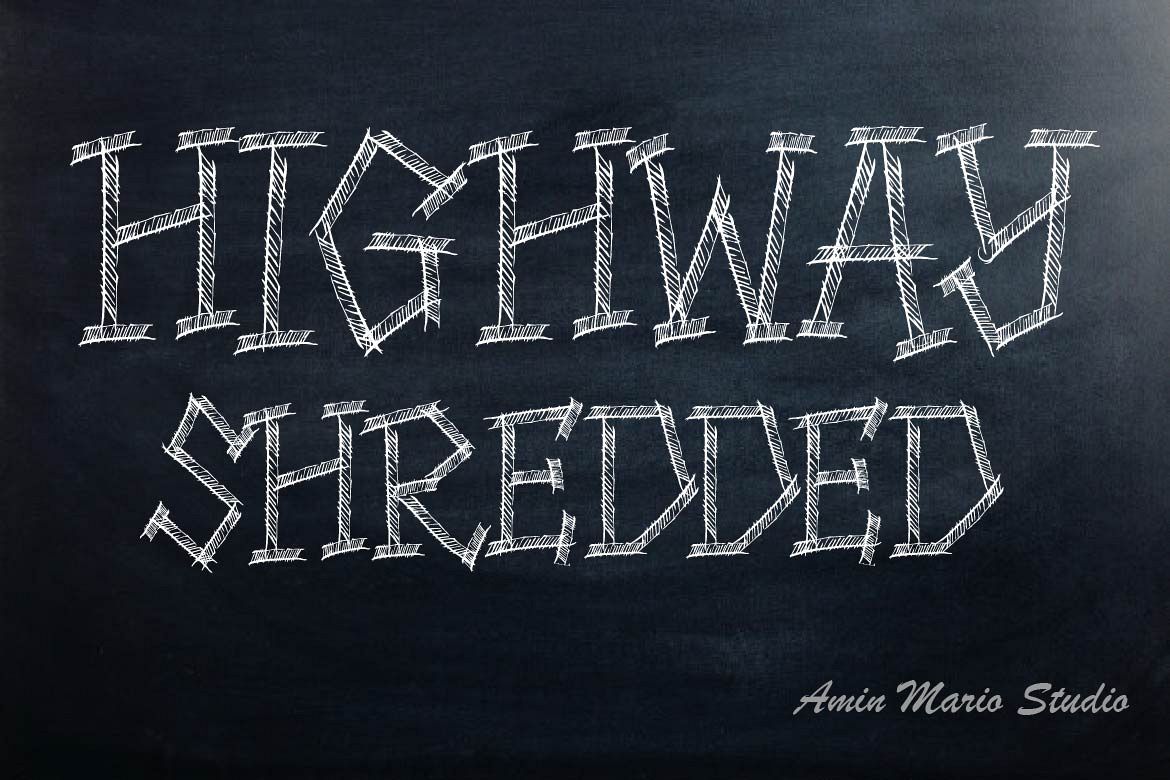 HIGHWAY SHREDDED - ALLCAPS example image 1