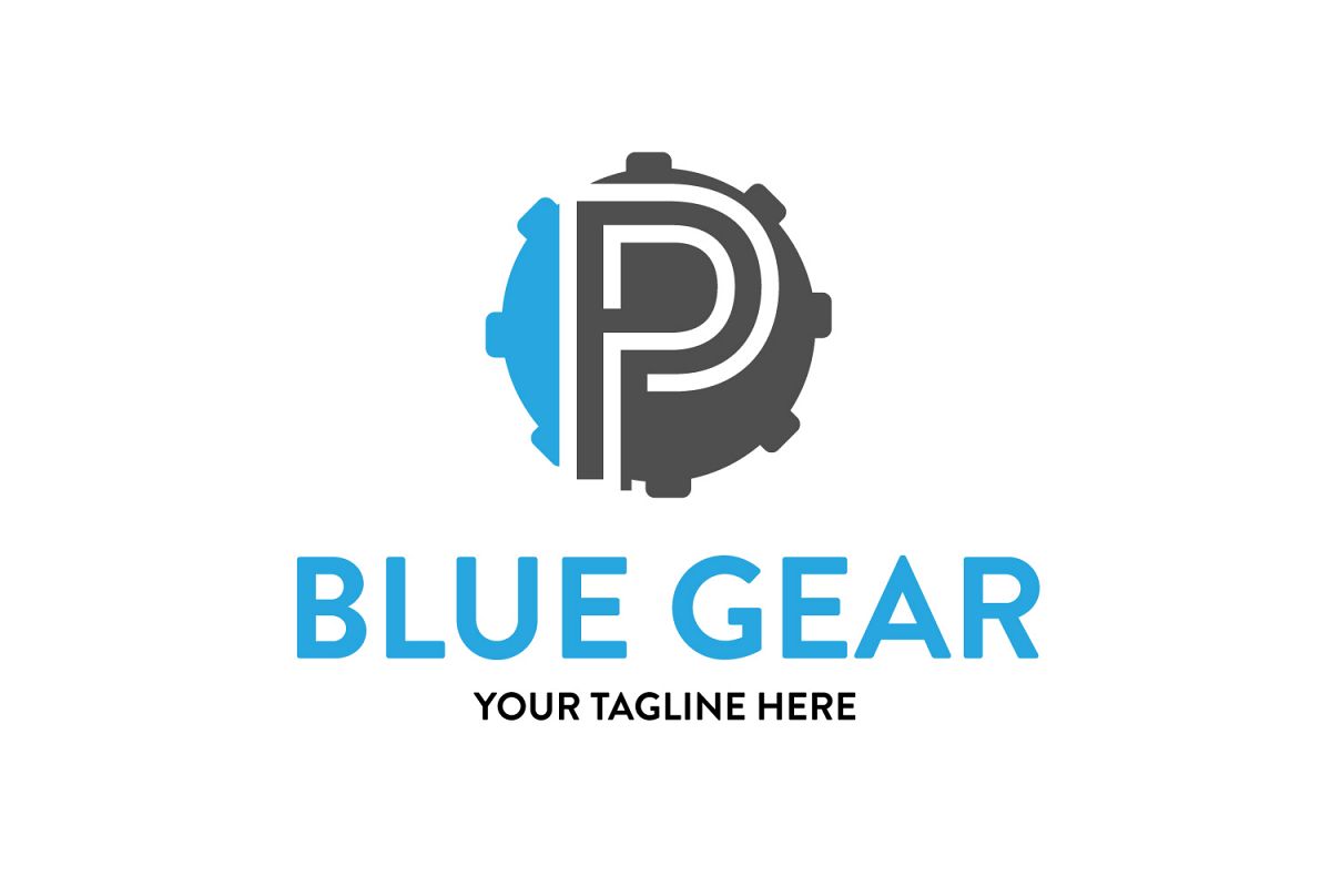 P letter Gear logo example image 1