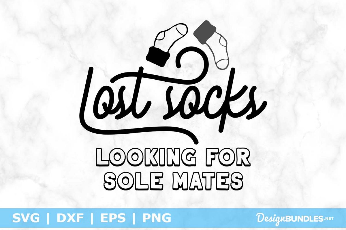 Lost Socks Looking for sole mates SVG File example image 1