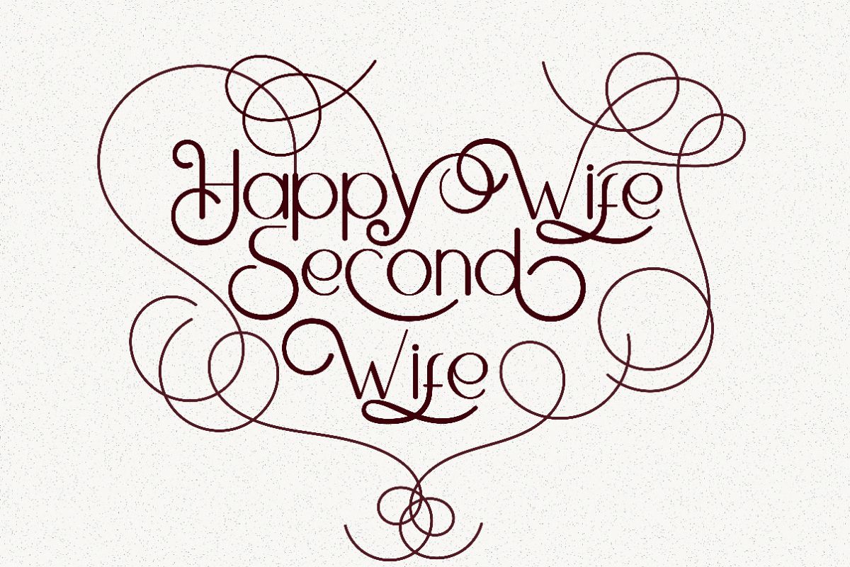 Happy Wife lettering quotes example image 1