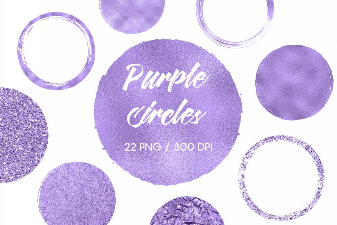 Purple Circles Clip Art example image 1