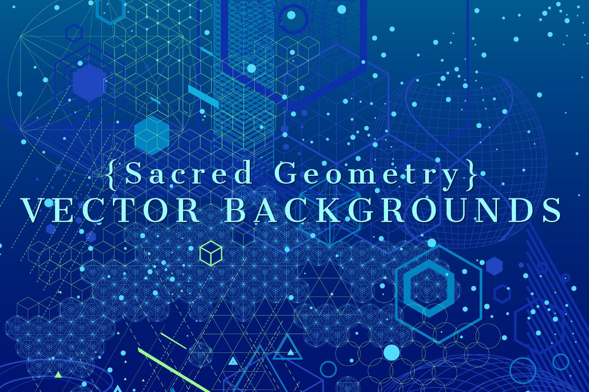 {Sacred Geometry} Vector Backgrounds example image 1