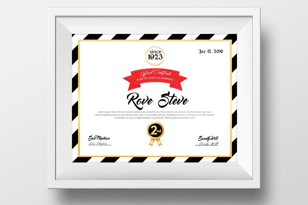 Clean Diploma Certificate Template example image 1