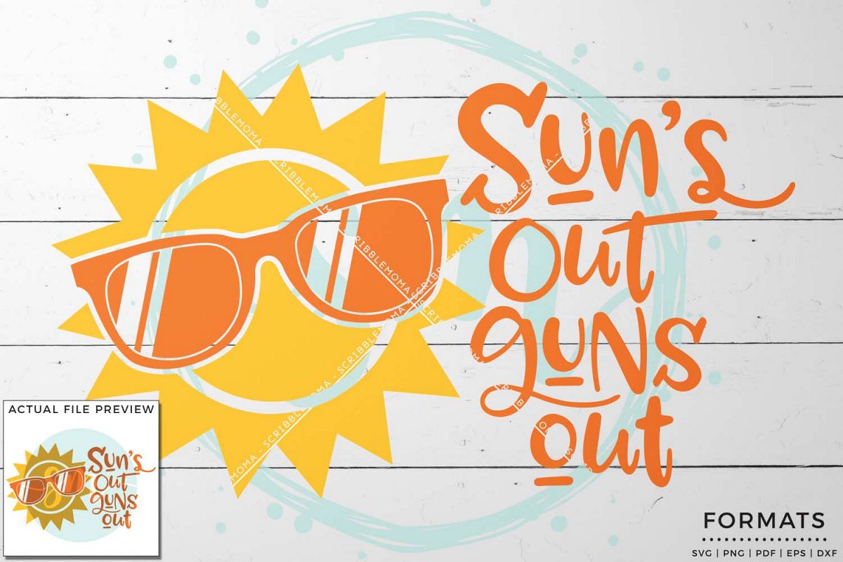 Sun's Out Guns Out Boy's SVG example image 1