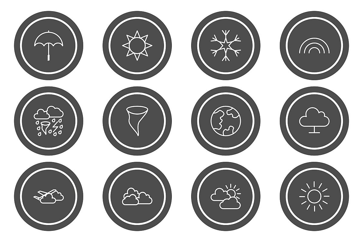 Set Of Weather And Season Icons example image 1