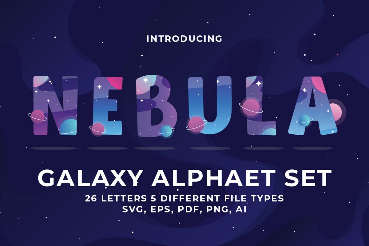 Galaxy Alphabet set example image 1