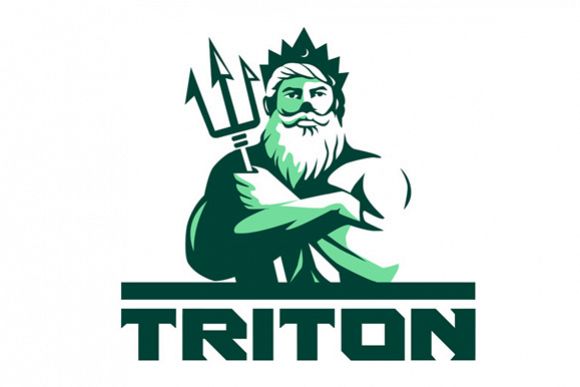 Triton Arms Crossed Trident Front Retro example image 1