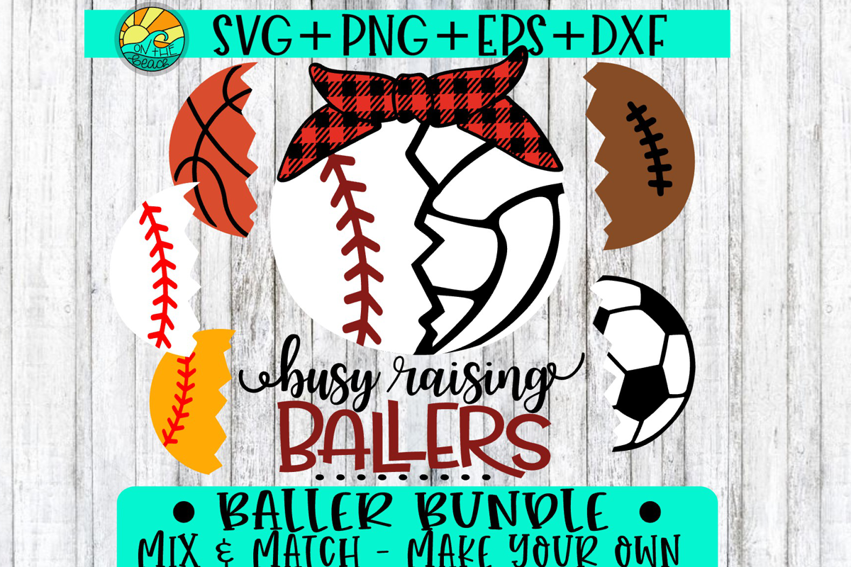 Raising Ballers Bundle - SVG PNG DXF EP example image 1