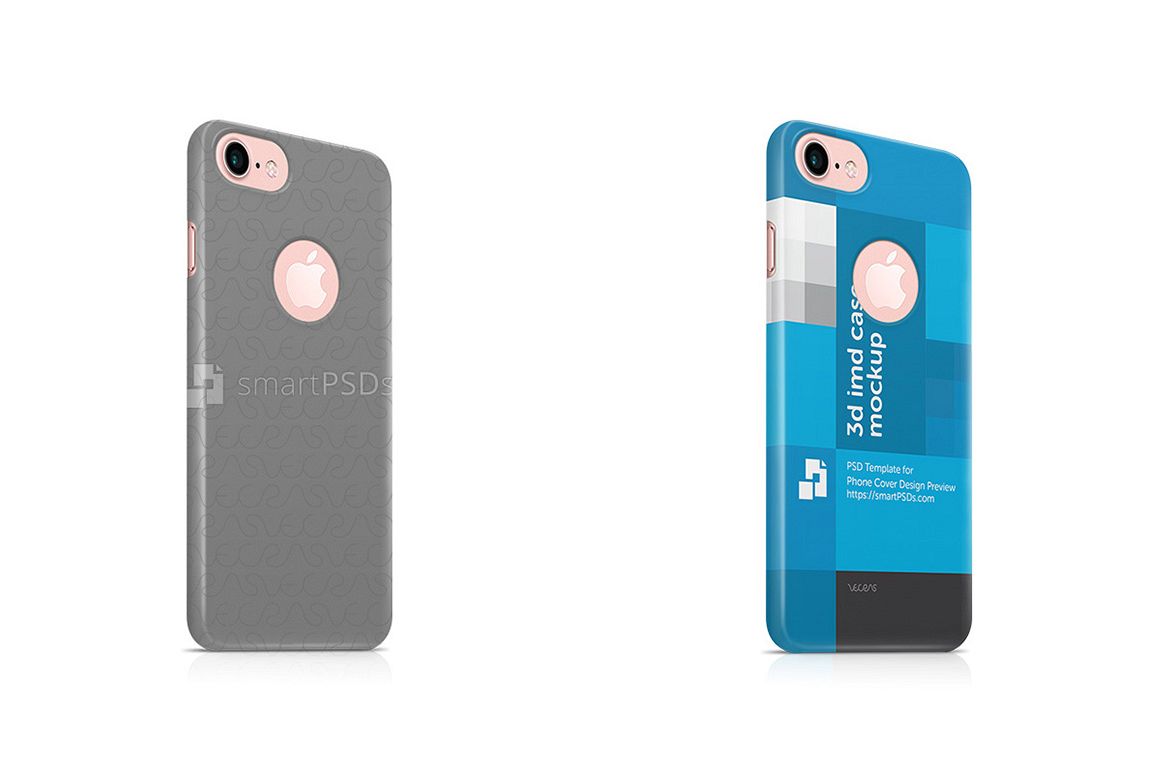 Apple iPhone 7 With Hole 3d IMD Mobile Case Design Mockup 2016- Right View example image 1