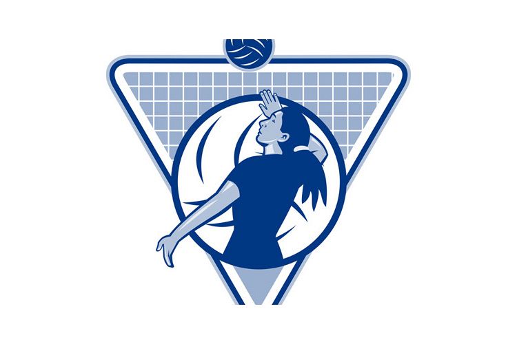 Volleyball Player Serve Ball Side example image 1
