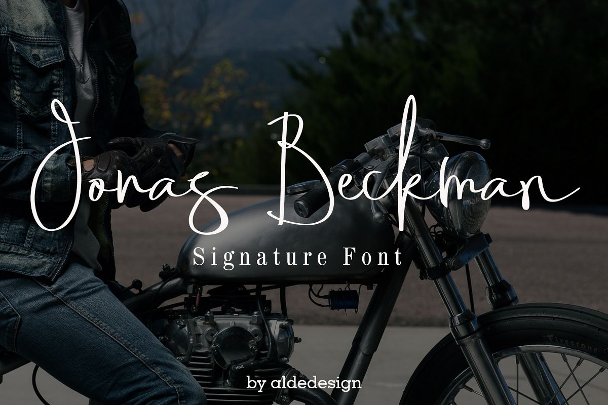 Jonas Beckman - Two Signature Font example image 1