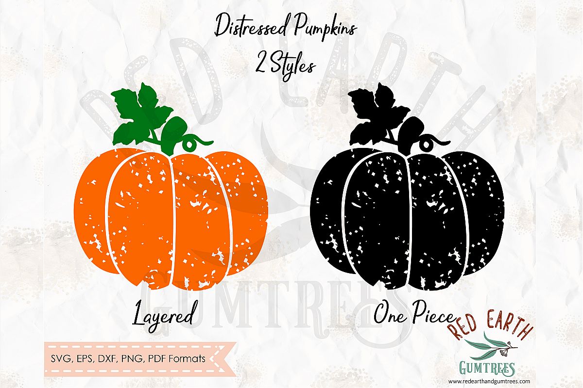 Distressed pumpkins, grunge pumpkins ,autumn SVG,DXF,PNG,EPS example image 1