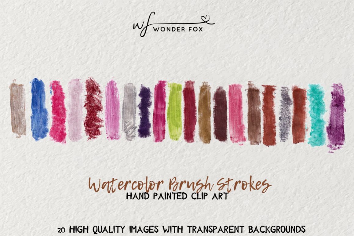 Glamour Watercolor brush strokes example image 1