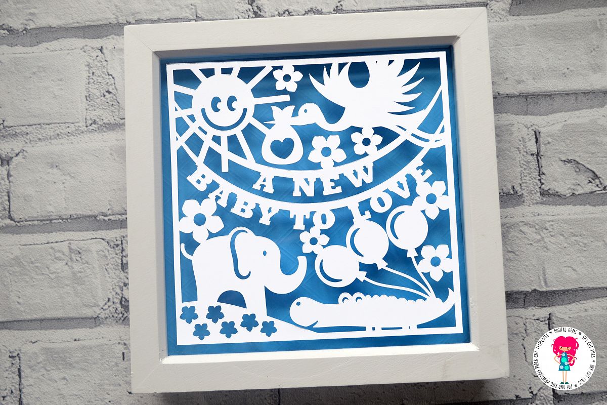 A New Baby To Love Paper Cut SVG / DXF / EPS Files example image 1