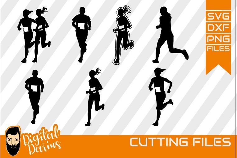 7x Runner Bundle svg, Jogging svg, Fitness svg, Workout example image 1