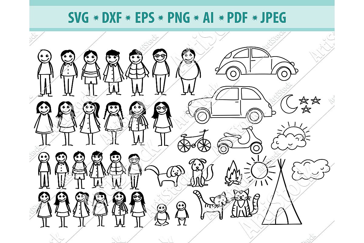 Free Free 136 Stick Family Svg Free SVG PNG EPS DXF File