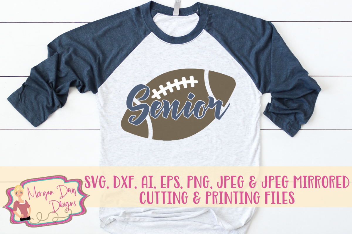 Football Senior SVG, DXF, AI, EPS, PNG, JPEG example image 1