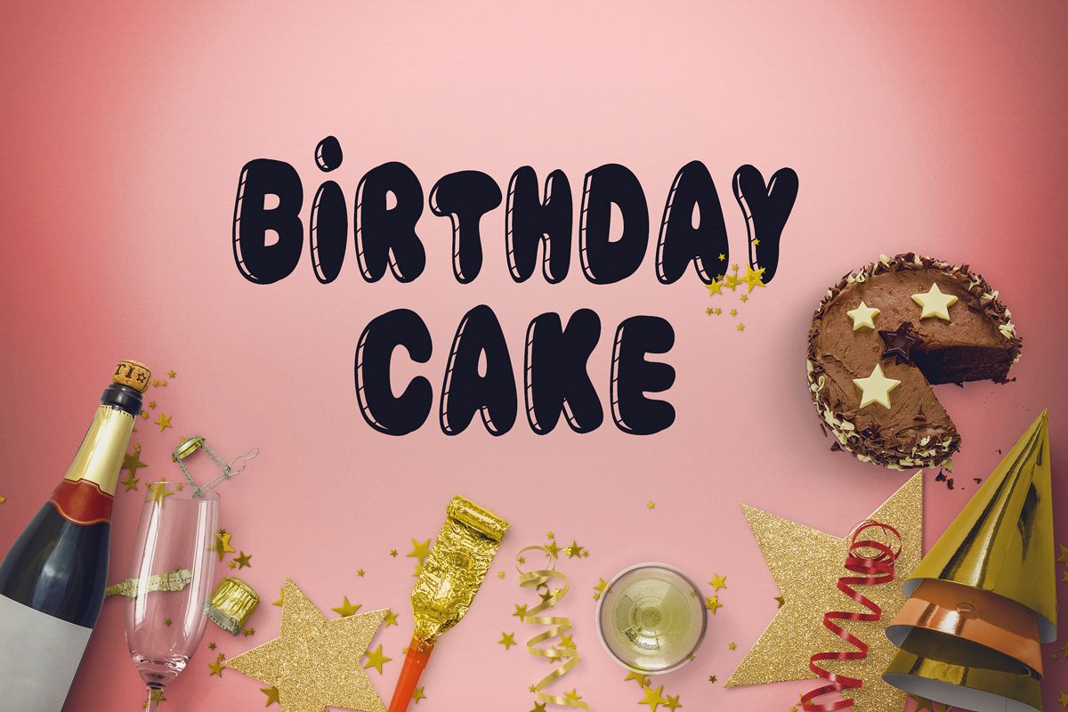 Birthday Cake Font example image 1